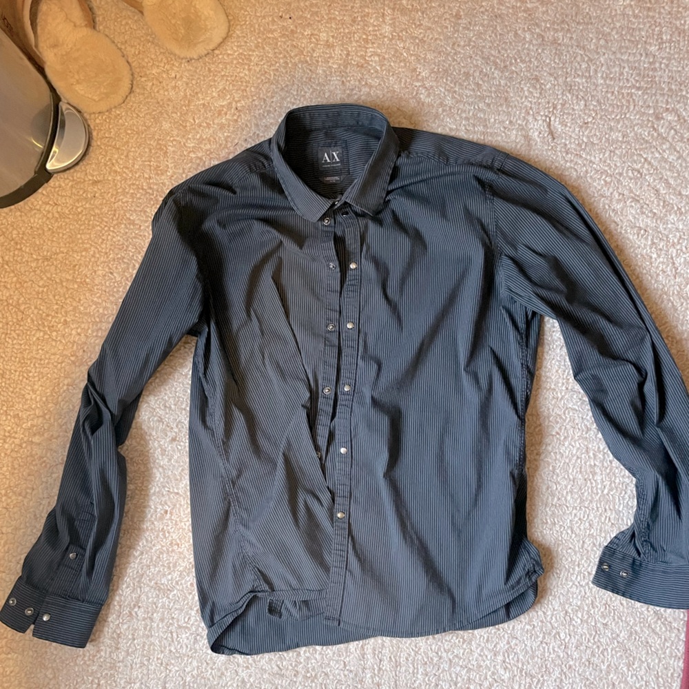 Stretch slim Armani Exchange shirt, super soft, great for night out